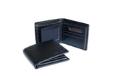VISOUL MEN'S LEATHER RFID BLOCKING BIFOLD WALLET