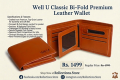VISOUL MEN'S LEATHER RFID BLOCKING BIFOLD WALLET